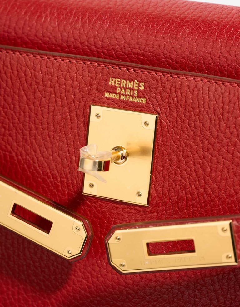 Hermès Kelly 32 Ardennes Rouge Vif Logo | Sell your designer bag