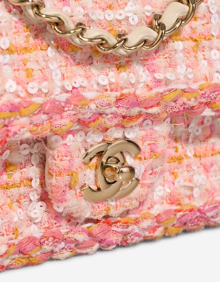 Chanel Timeless Mini Rectangular Tweed Pink Closing System | Sell your designer bag