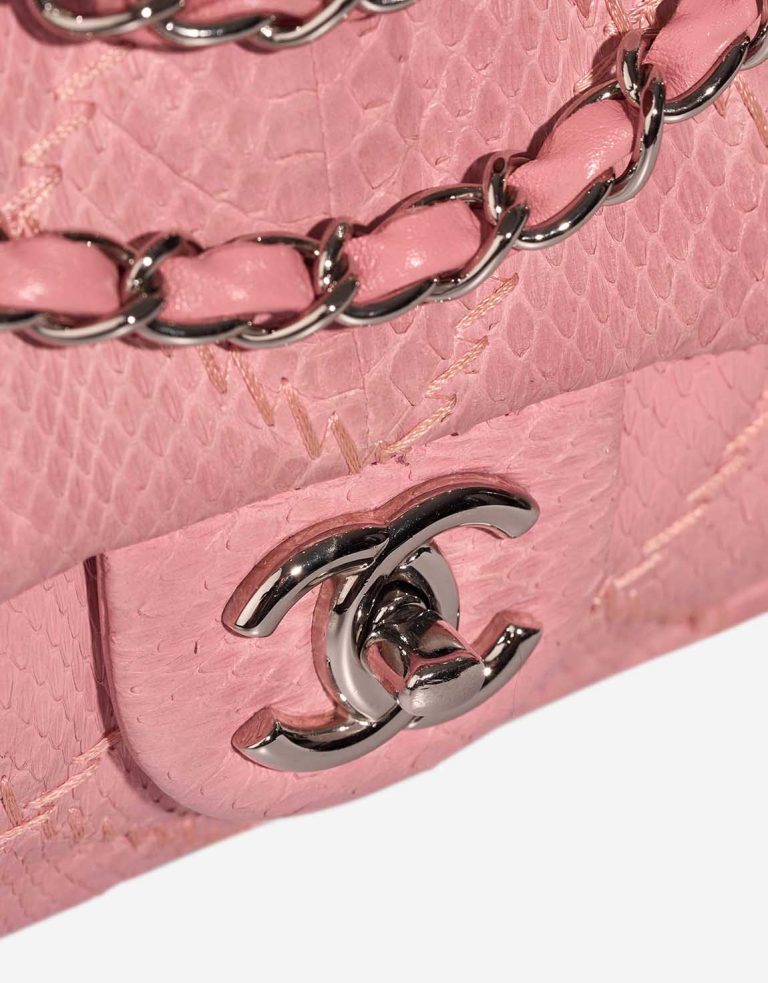 Chanel Timeless Medium Watersnake Pink Closing System | Sell your designer bag