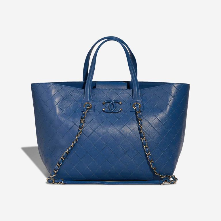 Chanel Shopping Tote Blue Front | Sell your designer bag