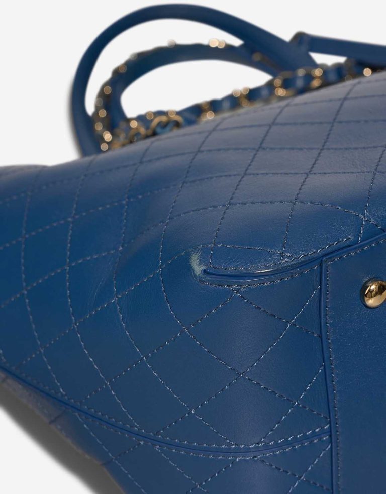 Chanel Shopping Tote Blue Signs of wear | Sell your designer bag