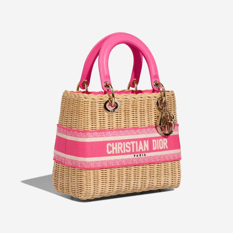 Dior Lady Medium Wicker Pink | Sell your designer bag