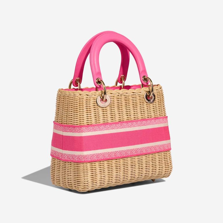 Dior Lady Medium Wicker Pink | Sell your designer bag
