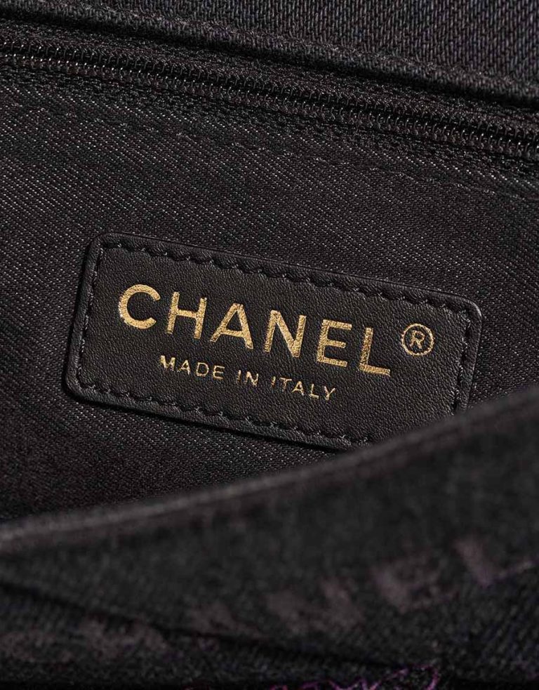 Chanel Timeless 22P Medium Denim Anthracite / Multicolour Logo | Sell your designer bag