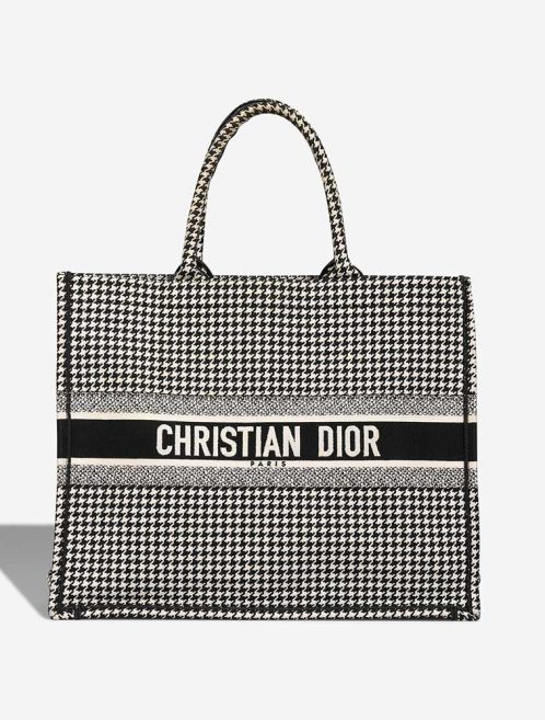 Dior Book Tote Large Canvas Black / White Front | Sell your designer bag