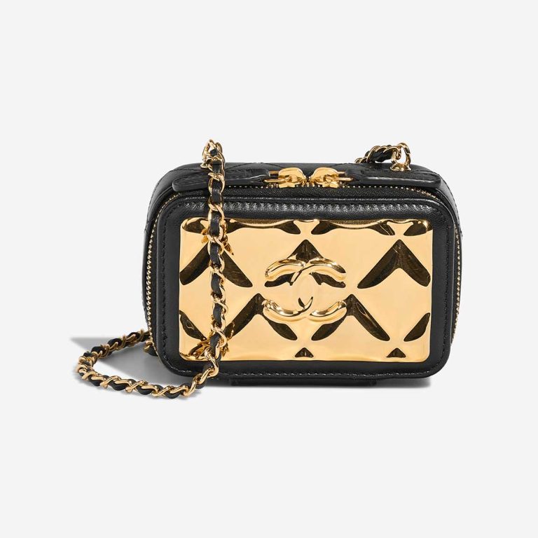 Chanel Vanity Extra Mini Lamb / Metal Black / Gold Front | Sell your designer bag