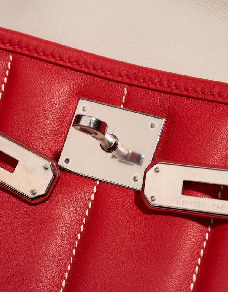 Hermès Berline 28 Swift Rouge de Coeur / Craie  Logo | Sell your designer bag