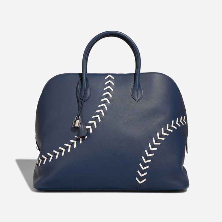Hermès Bolide Baseball 45 Evercolor Bleu de Malte / Craie Front | Sell your designer bag