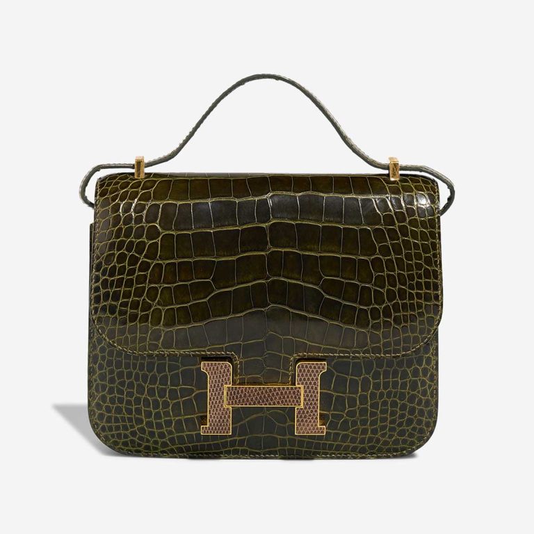 Hermès Constance 18 Alligator / Lizard Vert Véronèse Front | Sell your designer bag
