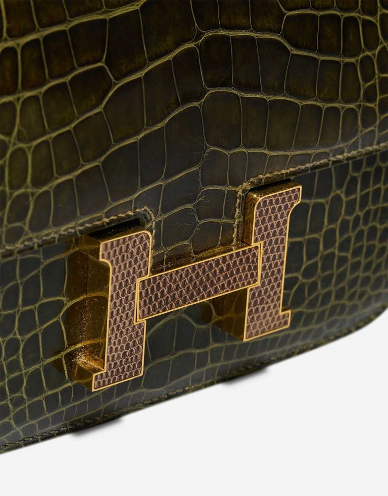 Hermès Constance 18 Alligator / Lizard Vert Véronèse Closing System | Sell your designer bag
