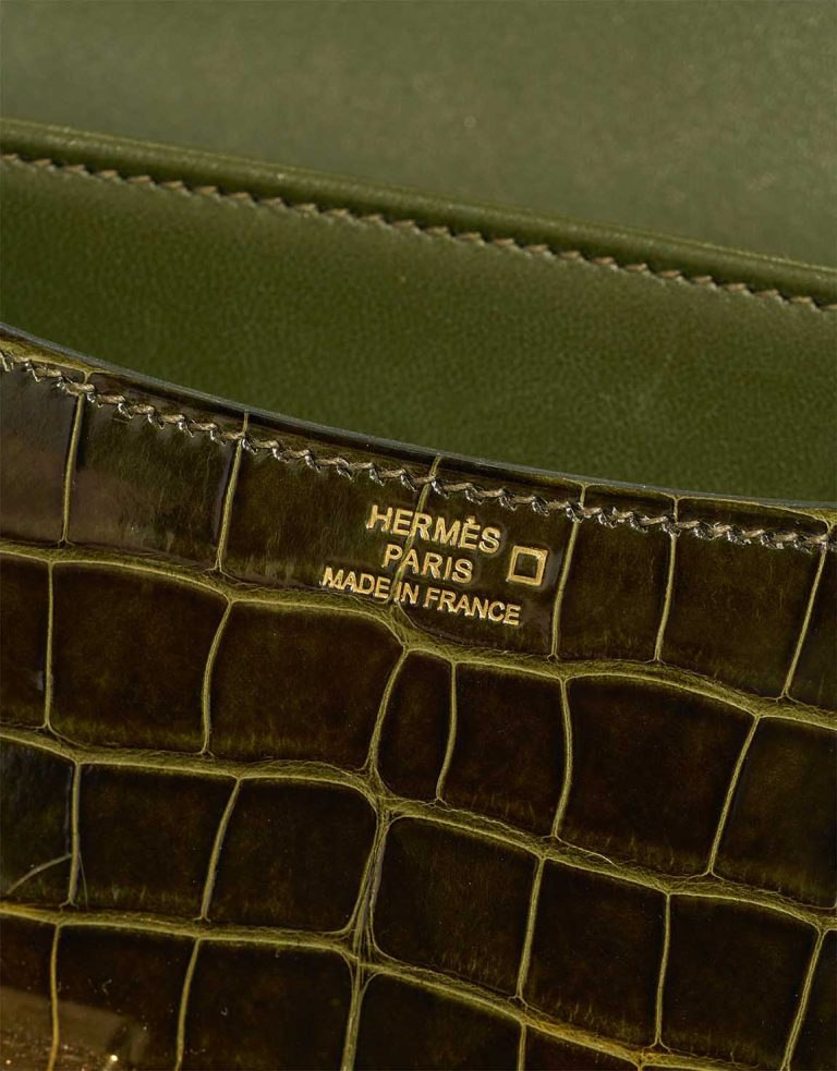 Hermès Constance 18 Alligator / Lizard Vert Véronèse Logo | Sell your designer bag