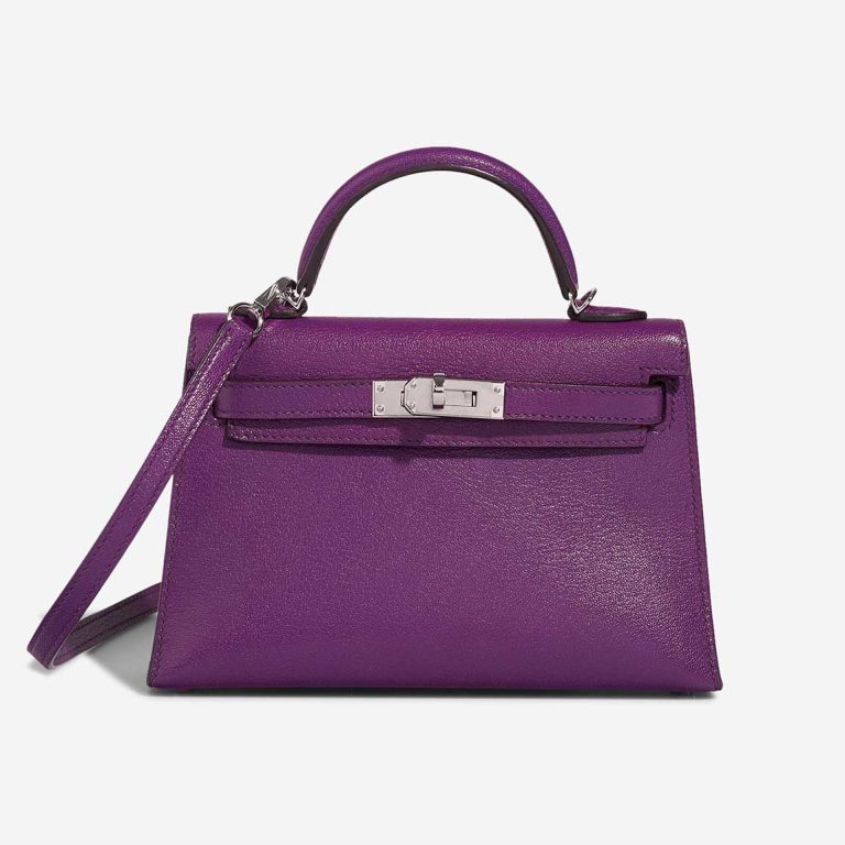 Hermès Kelly Mini Chèvre Anemone Front | Sell your designer bag
