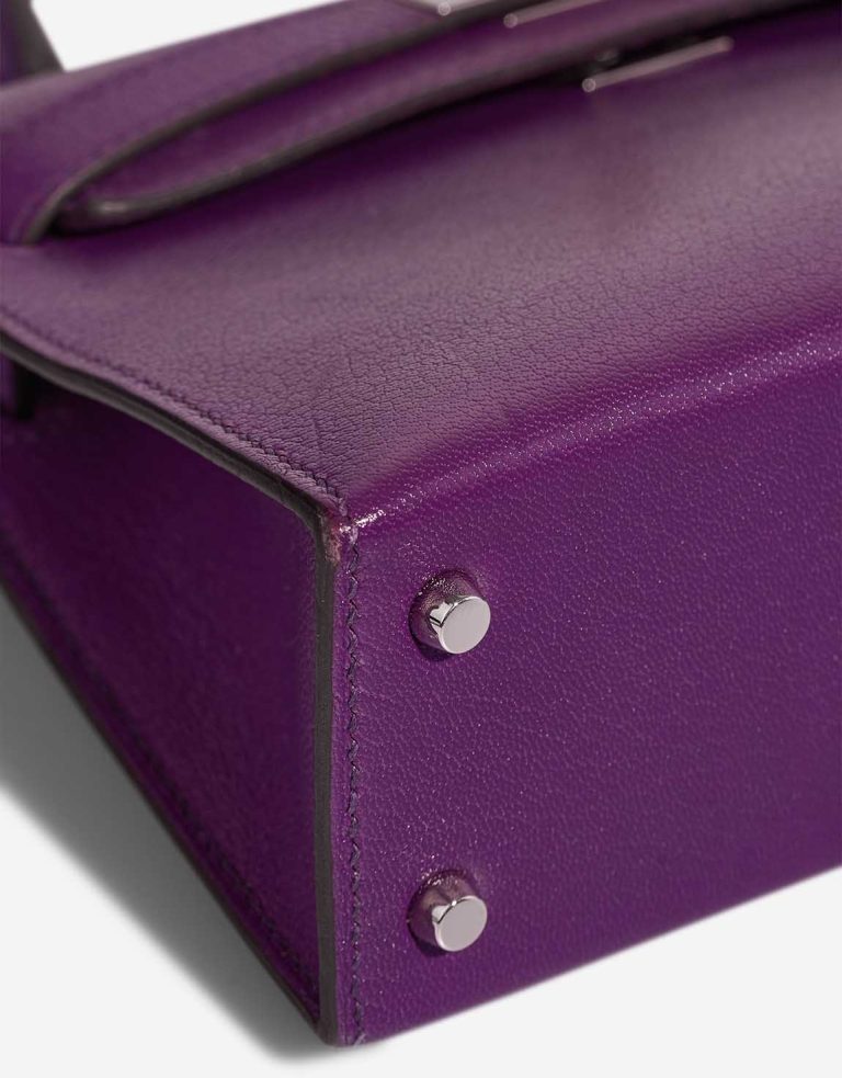 Hermès Kelly Mini Chèvre Anemone Signs of wear | Sell your designer bag