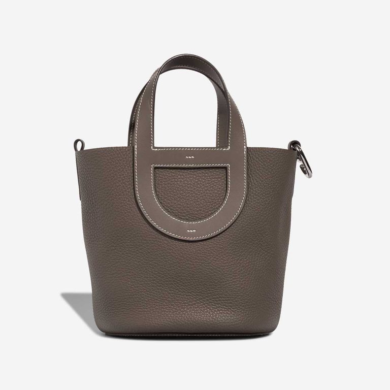 Hermès In-The-Loop 18 Taurillon Clémence / Swift Étoupe Front | Sell your designer bag