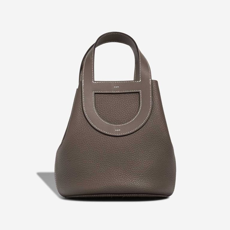 Hermès In-The-Loop 18 Taurillon Clémence / Swift Étoupe Front | Sell your designer bag