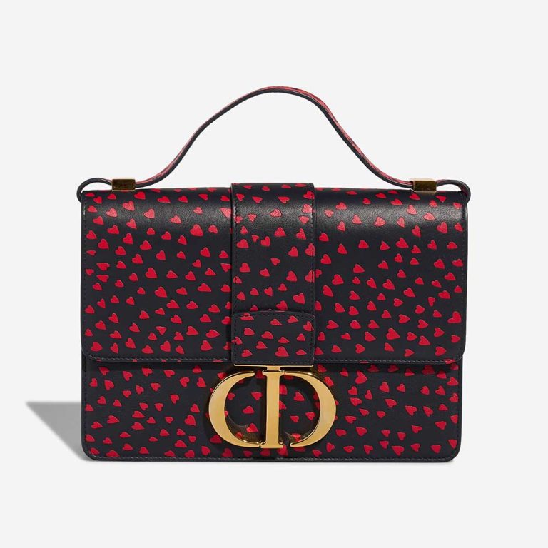 Dior 30 Montaigne Calf Dark Blue / Red Front | Sell your designer bag