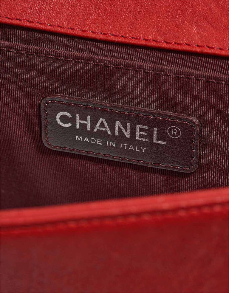 Chanel Boy Old Medium Calf Red Logo | Sell your designer bag