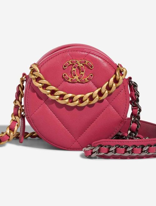 Chanel 19 Round Clutch Lamb Pink Front | Sell your designer bag