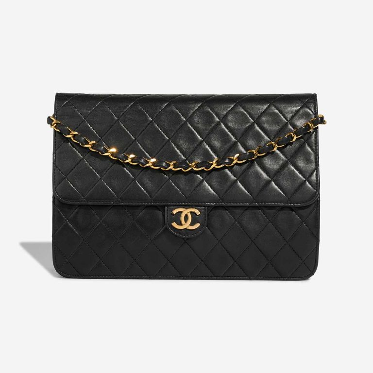 Chanel Timeless Medium Lamb Black Front | Sell your designer bag