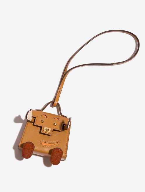 Hermès Kelly Doll Bag Charm Tadelakt / Chevre Mysore Sable Naturel / Nata / Brique / Orange H Front | Sell your designer bag