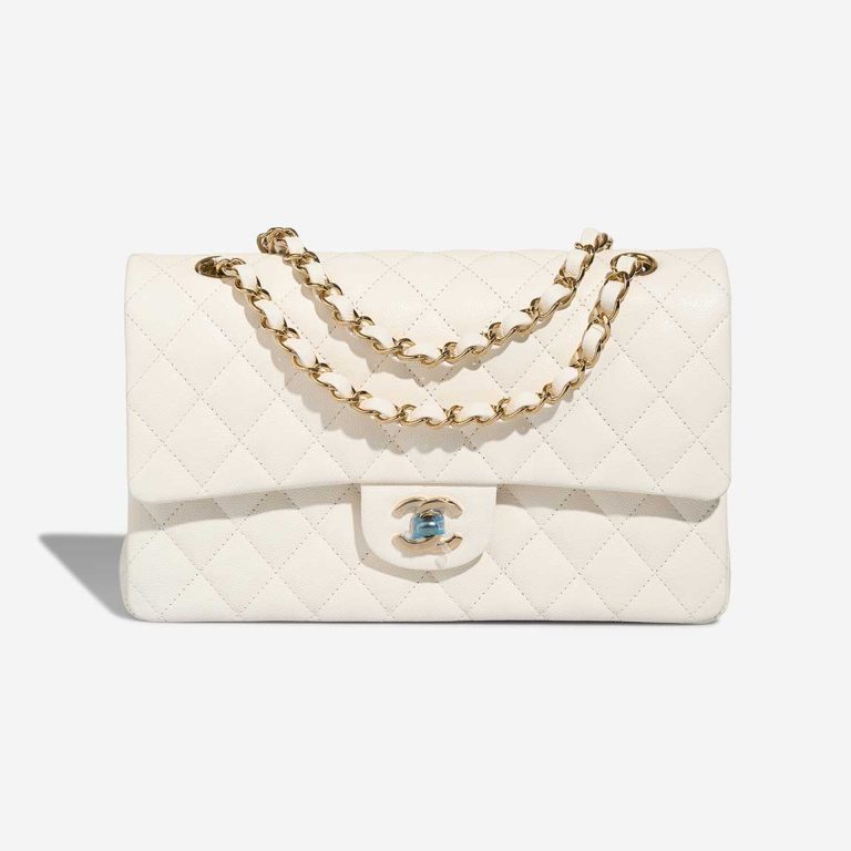 Chanel Timeless Medium Caviar White Front | Sell your designer bag