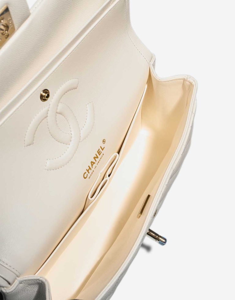 Chanel Timeless Medium Caviar White Inside | Sell your designer bag