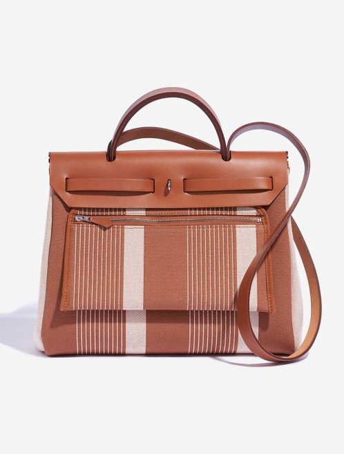 Hermès Herbag 31 Vache Hunter / Toile H Vibration Fauve / Écru / Beige | Sell your designer bag