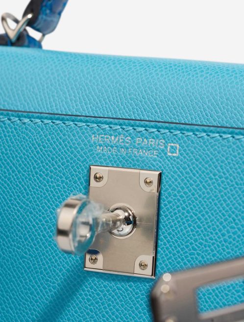 Hermès Kelly Mini Epsom / Alligator Mississippi Bleu du Nord / Zellige Logo | Sell your designer bag
