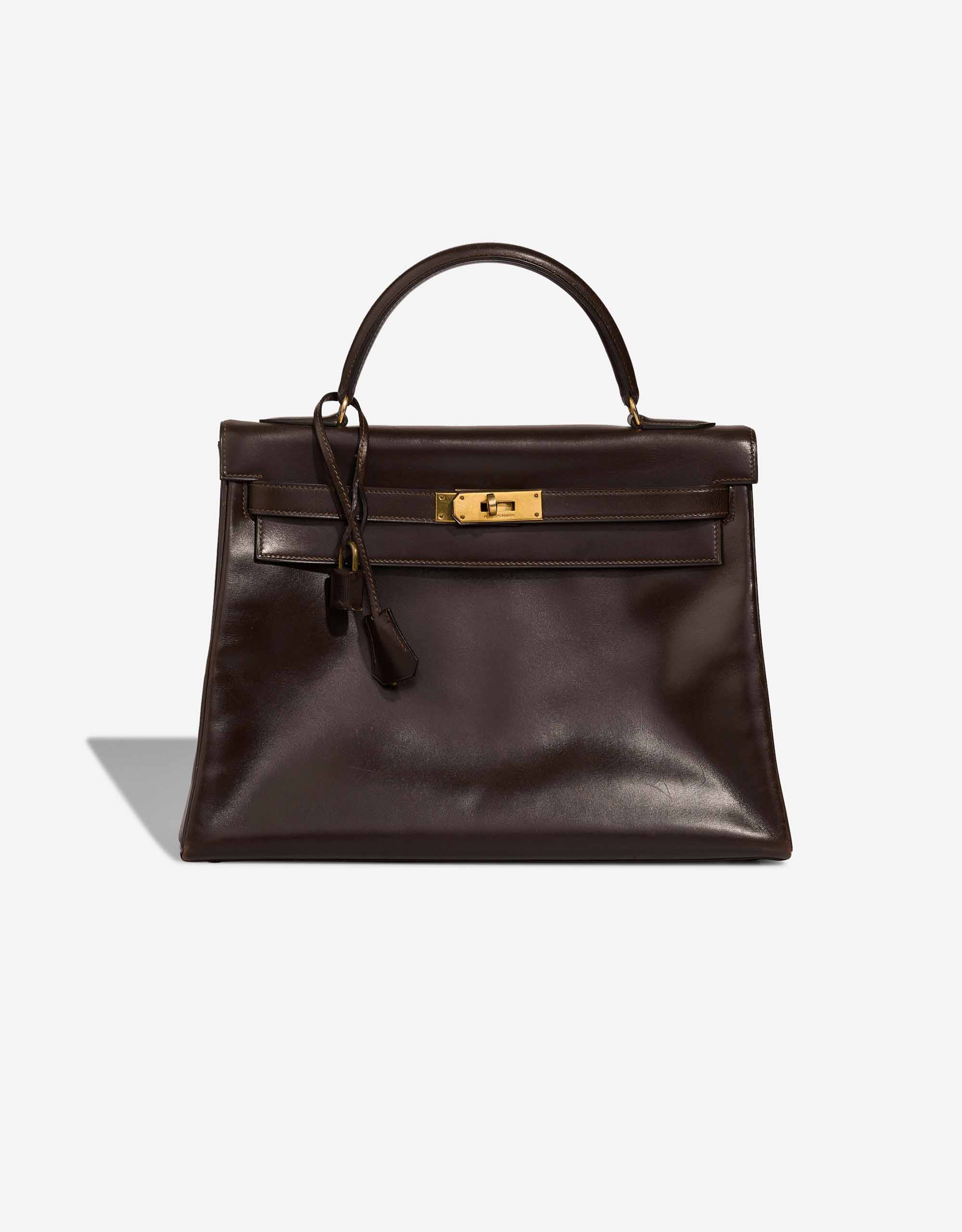 Hermès Kelly 32 Box Chocolate | SACLÀB