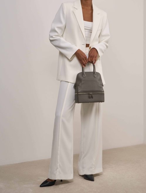 Hermès Bolide Secret Evercolor Gris Meyer on Model | Sell your designer bag