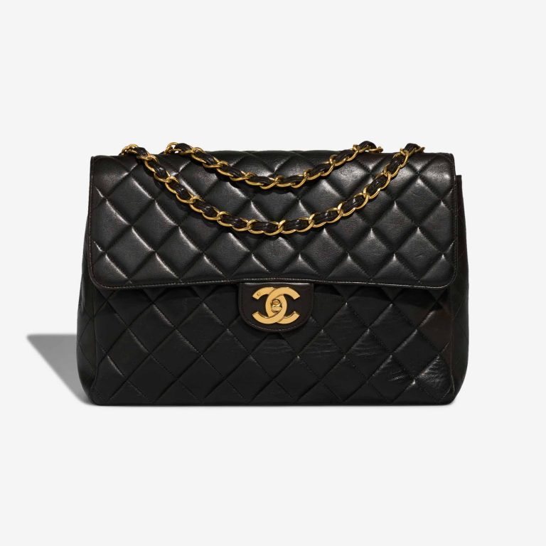Chanel Timeless Jumbo Lamb Black Front | Sell your designer bag