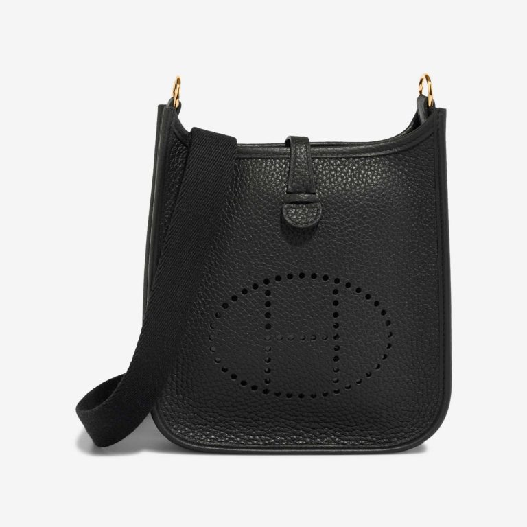 Hermès Evelyne 16 Taurillon Clémence Black Front | Sell your designer bag