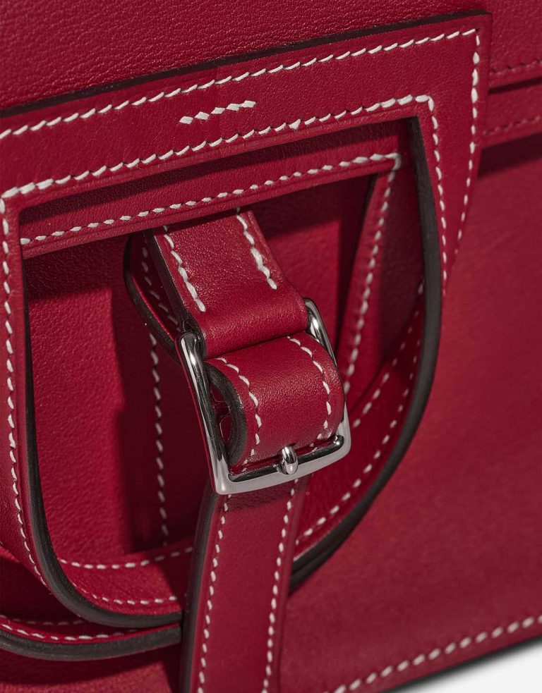 Hermès Halzan Mini Swift Rouge Grenat Closing System | Sell your designer bag
