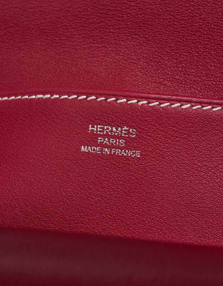 Hermès Halzan Mini Swift Rouge Grenat Logo | Sell your designer bag