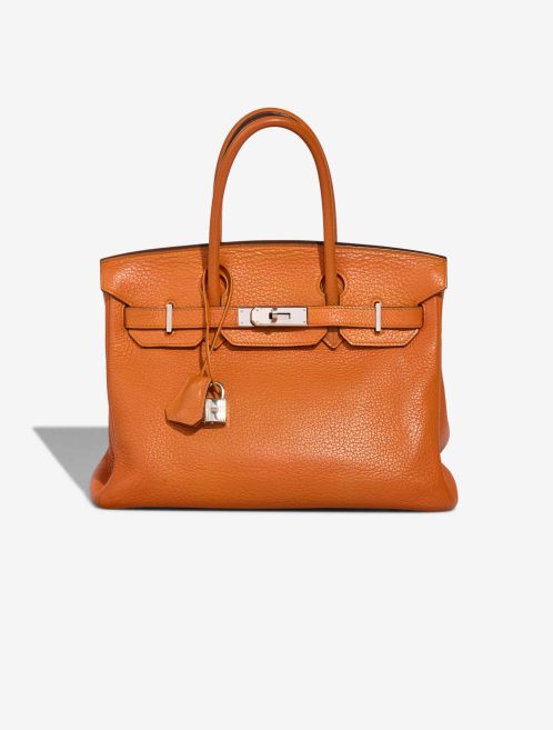 Hermès Birkin 30 Clémence Orange Front | Sell your designer bag