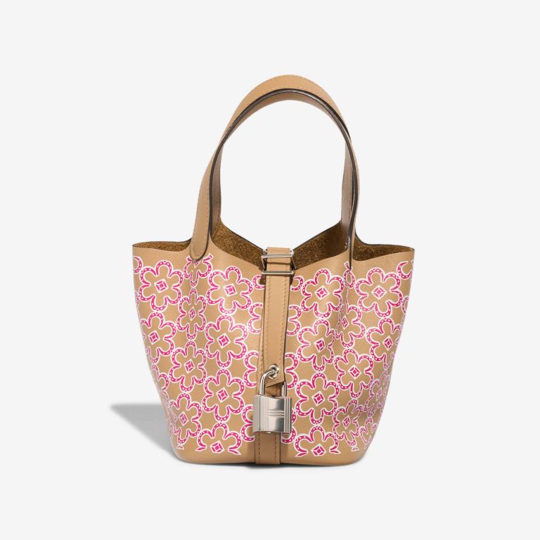 Hermès Picotin Micro Lucky Daisy Swift Chai / Rose / White Front | Sell your designer bag