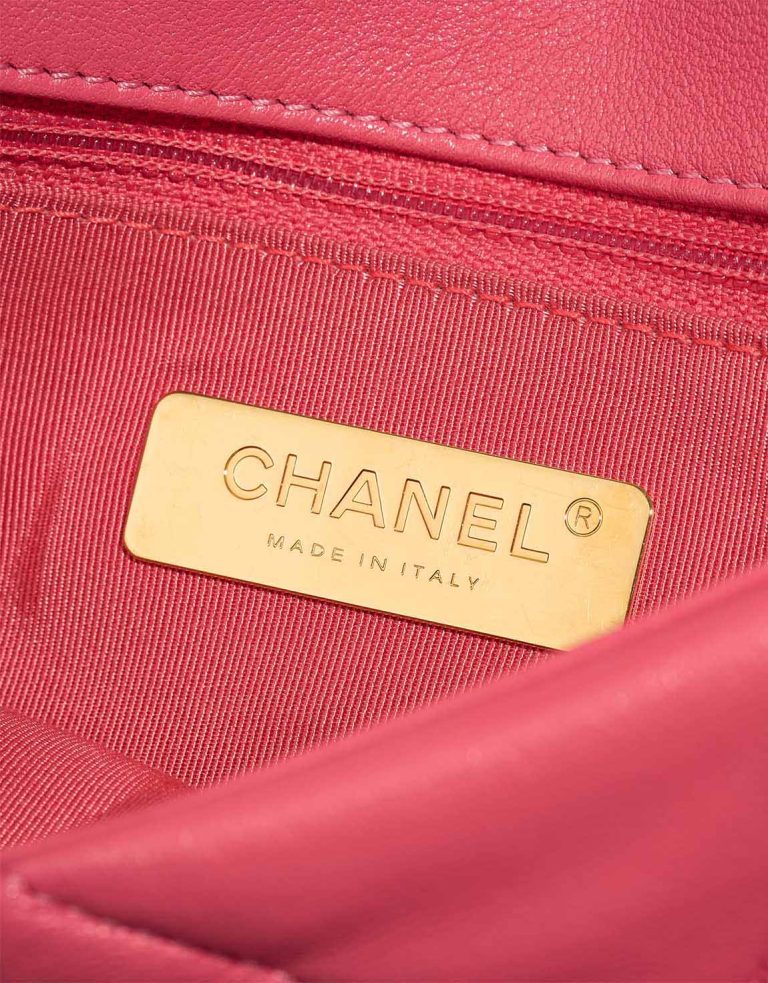 Chanel 19 Flap Bag Lamb Pink Logo | Sell your designer bag