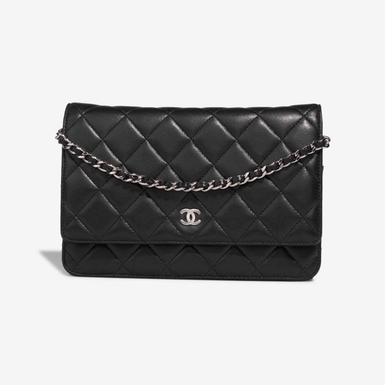 Chanel Timeless Wallet On Chain Lamb Black Front | Sell your designer bag