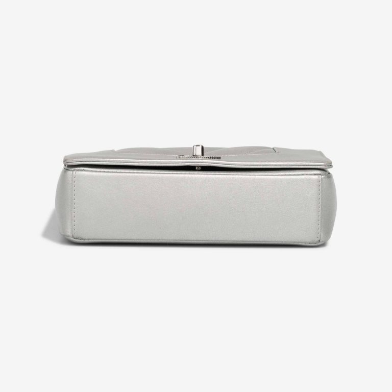 Chanel Mademoiselle Flap Bag Small Goatskin Chevron Silver | Sell your designer bag
