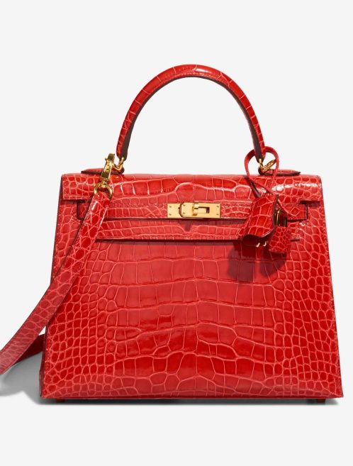Hermès Kelly 25 Alligator Mississippi Rouge de Coeur Front | Sell your designer bag