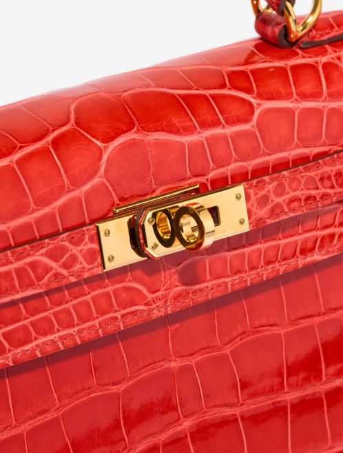 Hermès Kelly 25 Alligator Mississippi Rouge de Coeur Closing System | Sell your designer bag