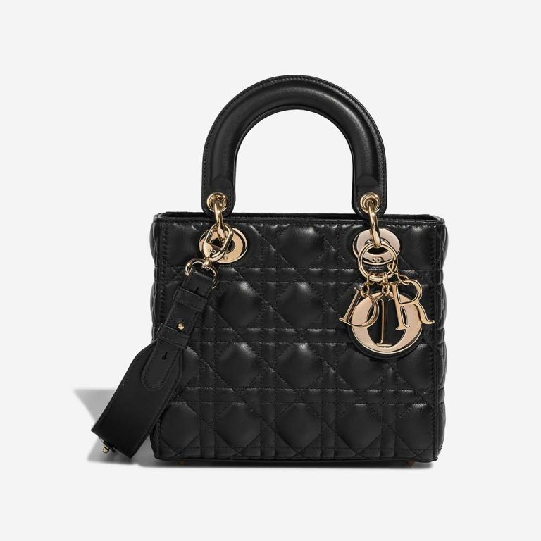Dior Lady Small Lamb Black Front | Sell your designer bag