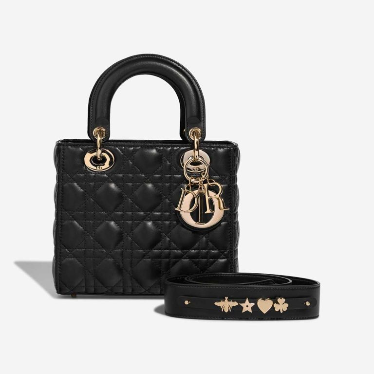 Dior Lady Small Lamb Black Front | Sell your designer bag