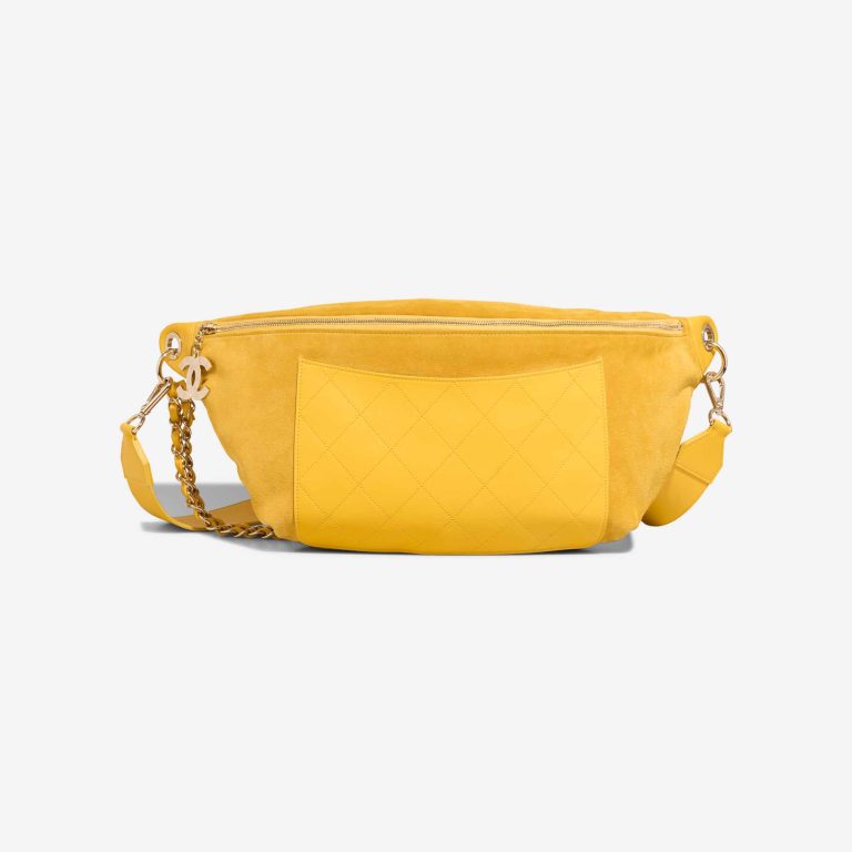 Chanel Pharrell Waist Bag Suede / Lamb Yellow Front | Sell your designer bag