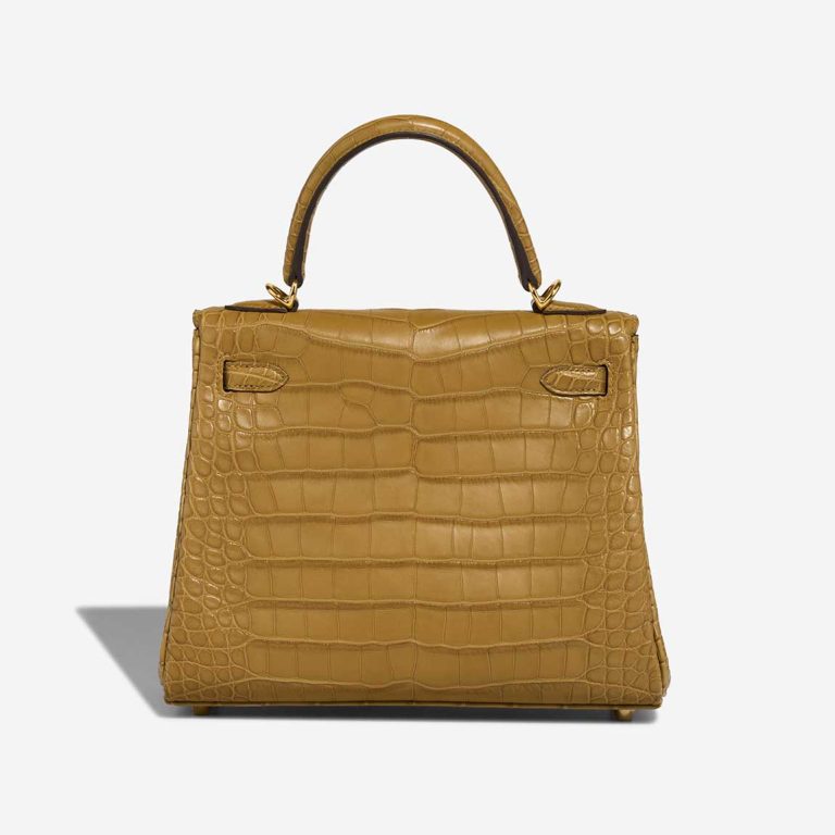 Hermès Kelly 25 Matte Alligator Kraft / Mimosa | Sell your designer bag