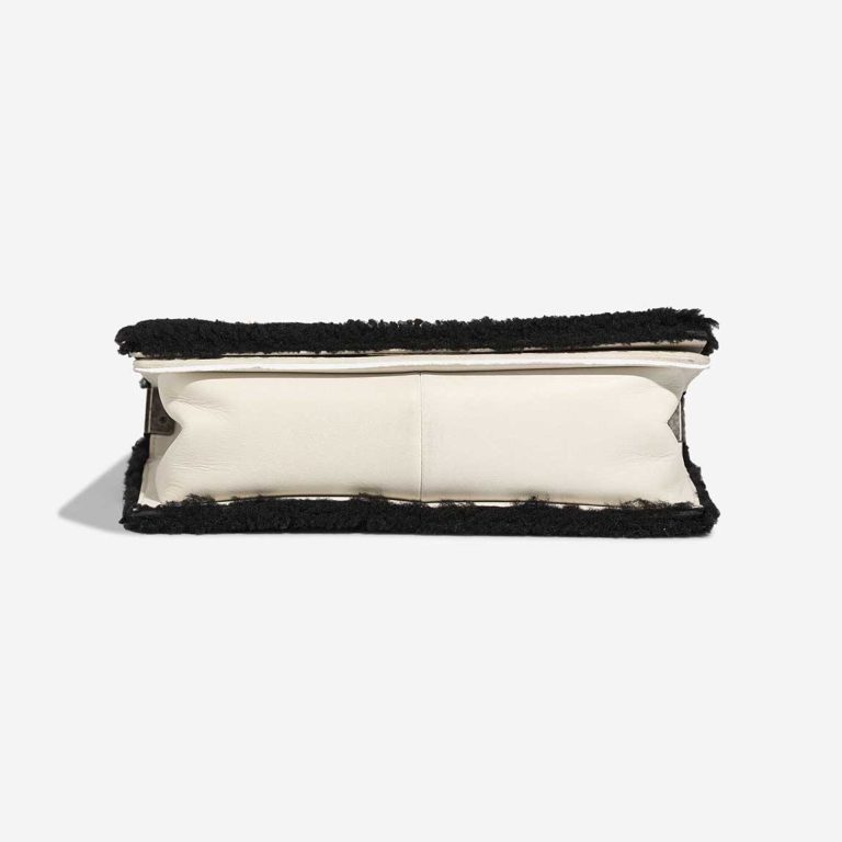 Chanel Boy Old Medium Shearling / Calf White / Black | Sell your designer bag