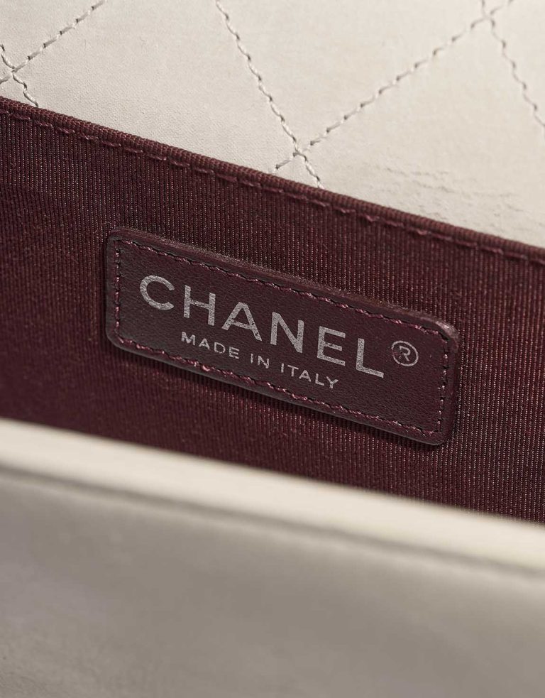 Chanel Boy Old Medium Shearling / Calf White / Black Logo | Sell your designer bag