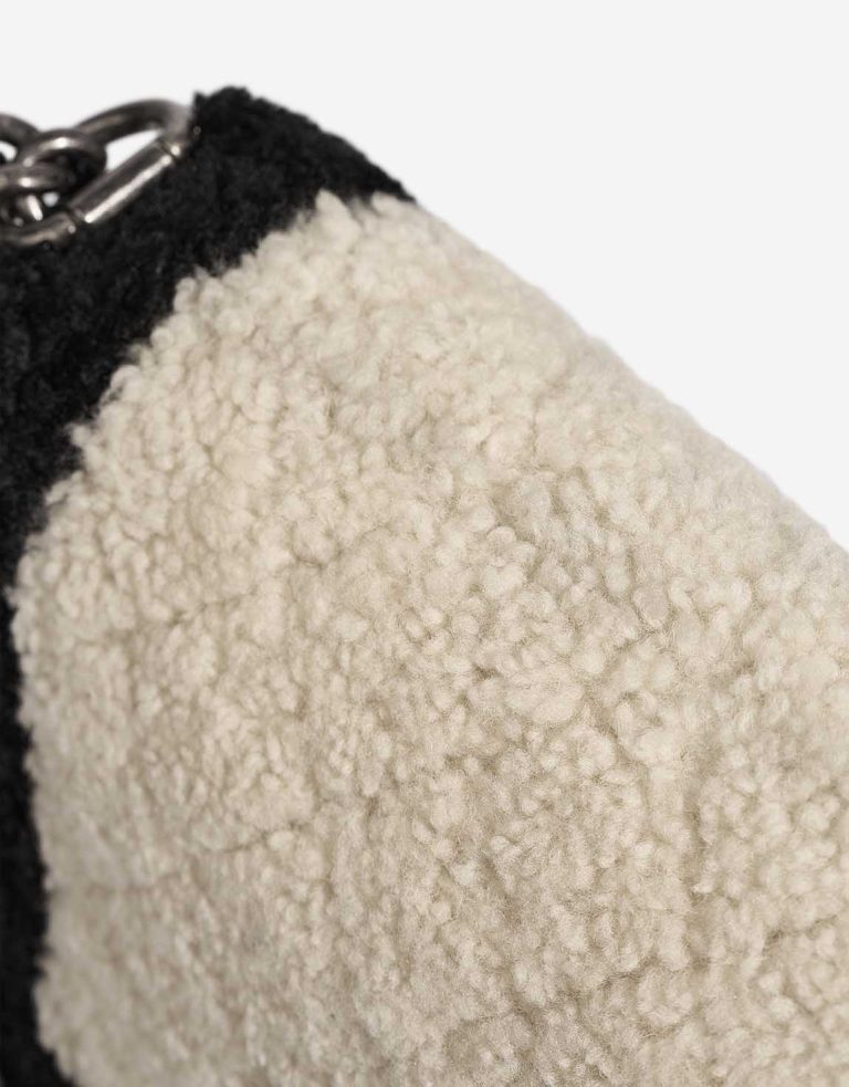 Chanel Boy Old Medium Shearling / Calf White / Black Signs of wear | Sell your designer bag