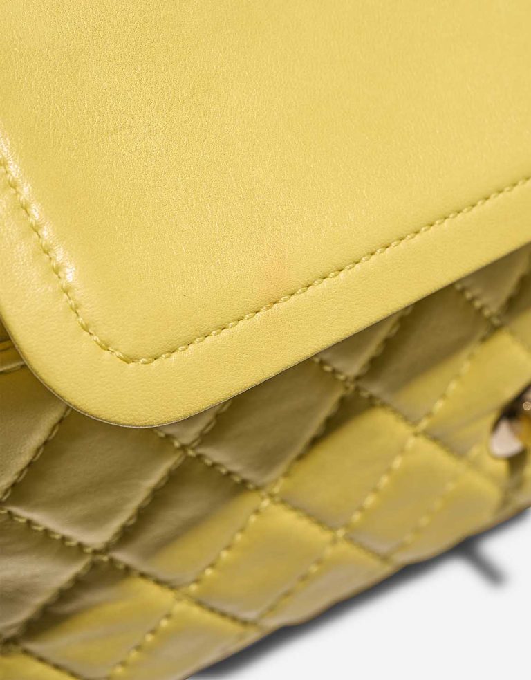 Chanel Timeless Medium Lamb Yellow Signs of wear | Sell your designer bag