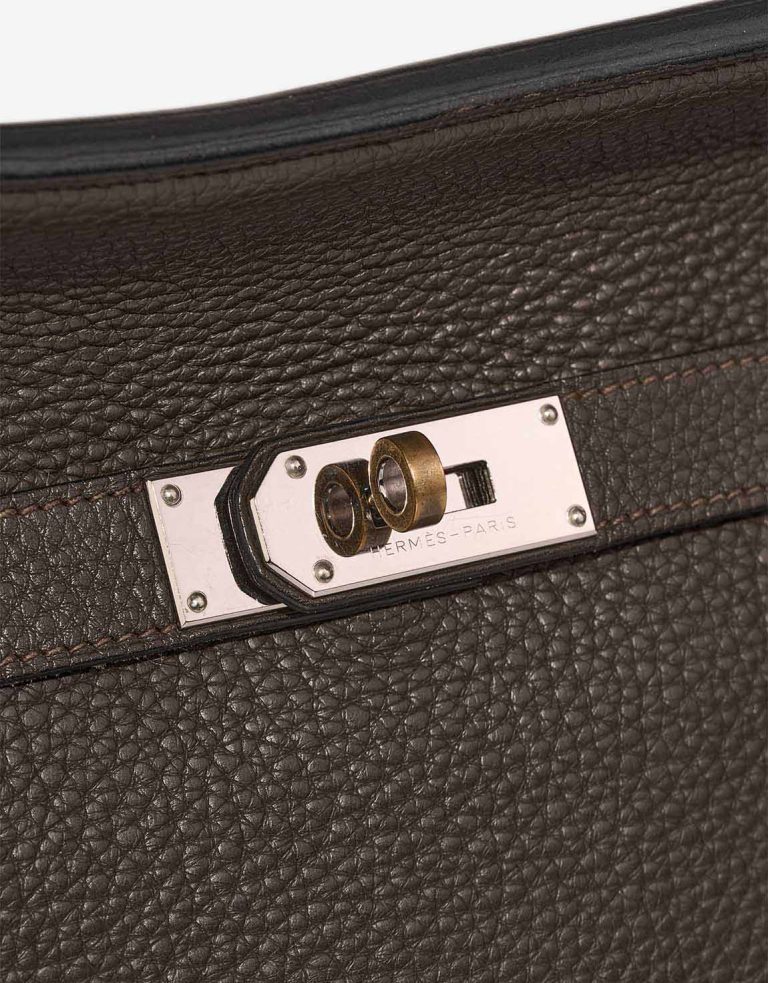 Hermès Jypsière 34 Taurillon Clémence Vert Bronze Closing System | Sell your designer bag